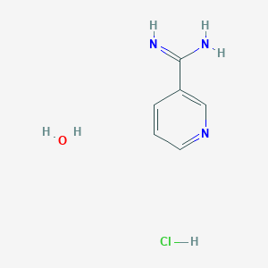 molecular formula C6H10ClN3O B13800468 pyridine-3-carboximidamide HCl CAS No. 871825-82-0