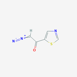 molecular formula C5H3N3OS B13800471 Ethanone, 2-diazo-1-(5-thiazolyl)- 