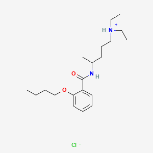 molecular formula C20H35ClN2O2 B13800492 o-Butoxy-N-(5-(diethylamino)-2-pentyl)benzamide hydrochloride CAS No. 78109-80-5