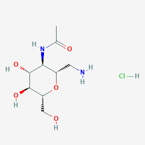 molecular formula C9H19ClN2O5 B13800505 N-[(2S,3R,4R,5S,6R)-2-(aminomethyl)-4,5-dihydroxy-6-(hydroxymethyl)oxan-3-yl]acetamide;hydrochloride 