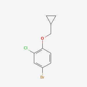 molecular formula C10H10BrClO B1380051 4-Bromo-2-chloro-1-(cyclopropylmethoxy)benzene CAS No. 1369869-79-3