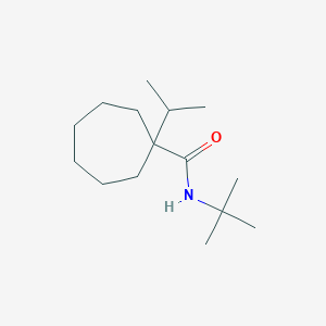 molecular formula C15H29NO B13800519 N-tert-Butyl-2-isopropylcycloheptanecarboxamide CAS No. 56471-44-4