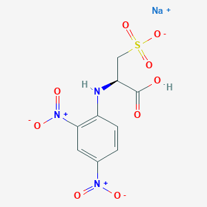 molecular formula C9H8N3NaO9S B13800592 Dnp-L-cysteic acid sodium salt 
