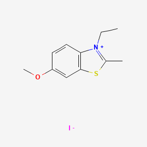 molecular formula C11H14INOS B13800621 3-Ethyl-6-methoxy-2-methyl-1,3-benzothiazol-3-ium iodide CAS No. 76328-38-6