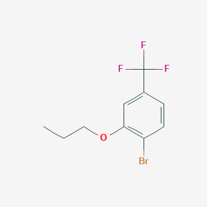 molecular formula C10H10BrF3O B1380065 1-Bromo-2-propoxy-4-(trifluoromethyl)benzene CAS No. 1365272-44-1