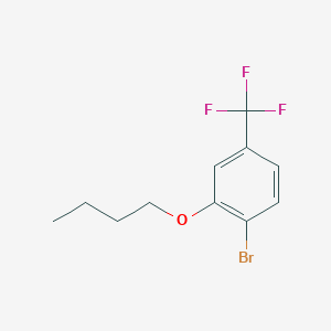 molecular formula C11H12BrF3O B1380066 1-Bromo-2-butoxy-4-(trifluoromethyl)benzene CAS No. 1365272-77-0