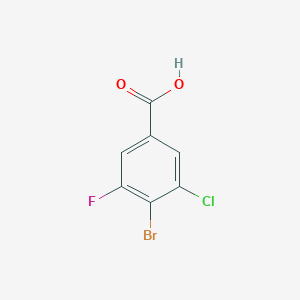 molecular formula C7H3BrClFO2 B1380069 4-Bromo-3-chloro-5-fluorobenzoic acid CAS No. 1263274-74-3