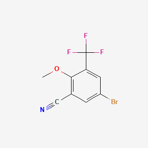 molecular formula C9H5BrF3NO B1380073 5-Bromo-2-methoxy-3-(trifluoromethyl)benzonitrile CAS No. 1445995-71-0