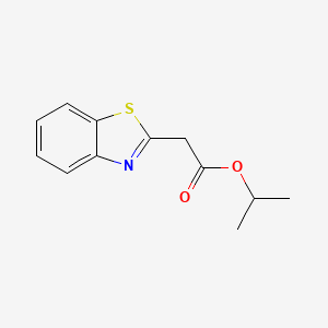 molecular formula C12H13NO2S B13800770 Isopropyl 2-(benzo[D]thiazol-2-YL)acetate 