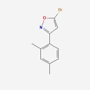 molecular formula C11H10BrNO B13800849 5-Bromo-3-(2,4-dimethylphenyl)isoxazole 