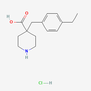 4-[(4-Ethylphenyl)methyl]piperidine-4-carboxylic acid hydrochloride