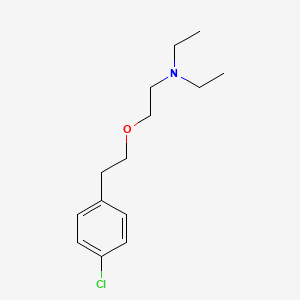 molecular formula C14H22ClNO B13800868 Triethylamine, 2-((p-chlorophenethyl)oxy)- CAS No. 27078-28-0