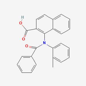 molecular formula C25H19NO3 B13800871 2-Naphthalenecarboxylic acid, 1-[benzoyl(2-methylphenyl)amino]- 