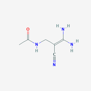 molecular formula C6H10N4O B13800884 N-(3,3-diamino-2-cyanoprop-2-enyl)acetamide 