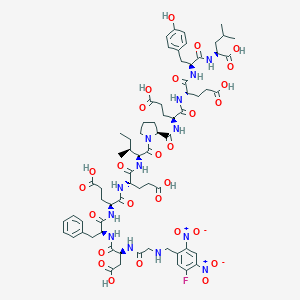 molecular formula C68H88FN13O27 B138009 Hirudin (54-64), N(alpha)-dinitrofluorobenzyl- CAS No. 127761-72-2