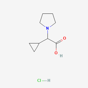 2-Cyclopropyl-2-(pyrrolidin-1-yl)acetic acid hydrochloride