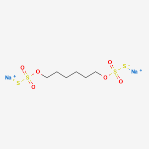 molecular formula C6H12Na2O6S4 B13800933 Sodium hexamethylene-1,6-bisthiosulfate dihydrate 