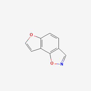 molecular formula C9H5NO2 B13800948 Furo[2,3-g]-1,2-benzisoxazole 