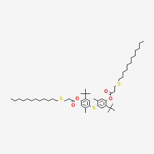 molecular formula C52H86O4S3 B13800949 Thiobis[2-tert-butyl-5-methyl-4,1-phenylene] 3-(laurylthio)propionate CAS No. 66534-05-2