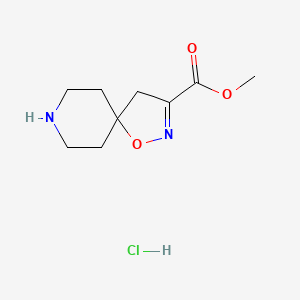 molecular formula C9H15ClN2O3 B1380095 Methyl 1-oxa-2,8-diazaspiro[4.5]dec-2-ene-3-carboxylate hydrochloride CAS No. 1461707-94-7
