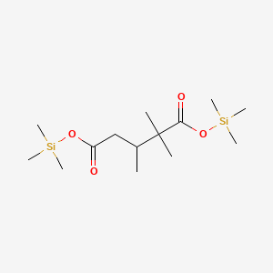 molecular formula C14H30O4Si2 B13800961 Pentanedioic acid, 2,2,3-trimethyl-, bis(trimethylsilyl) ester 