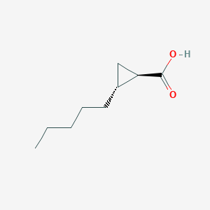 molecular formula C9H16O2 B13800962 Cyclopropanecarboxylic acid, 2-pentyl-, (1R,2R)-rel- CAS No. 5075-48-9