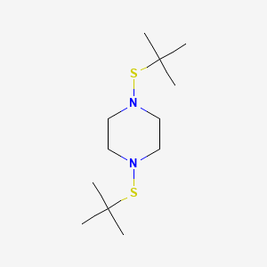 molecular formula C12H26N2S2 B13800965 Piperazine, 1,4-bis[(1,1-dimethylethyl)thio]- 