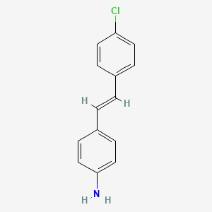 molecular formula C14H12ClN B13800966 4-Amino-4'-chlorostilbene CAS No. 7570-36-7