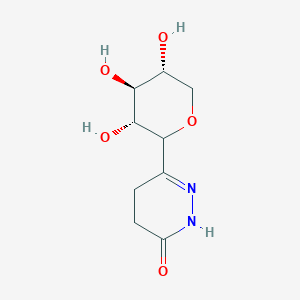 molecular formula C9H14N2O5 B13800977 4,5-Dihydro-6-D-xylopyranosyl-3(2H)-pyridazinone 