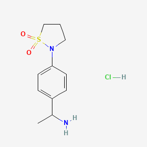 2-[4-(1-Aminoethyl)phenyl]-1lambda6,2-thiazolidine-1,1-dione hydrochloride