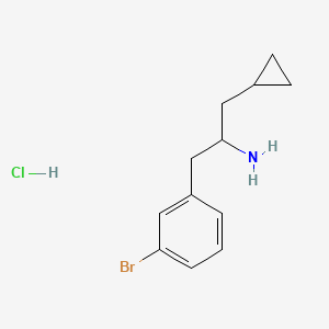 molecular formula C12H17BrClN B1380103 1-(3-Bromophenyl)-3-cyclopropylpropan-2-amine hydrochloride CAS No. 1798004-11-1