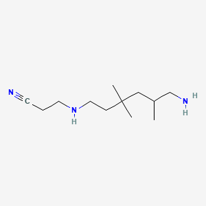 molecular formula C12H25N3 B13801063 Propanenitrile, 3-[(6-amino-3,3,5-trimethylhexyl)amino]- CAS No. 68975-80-4