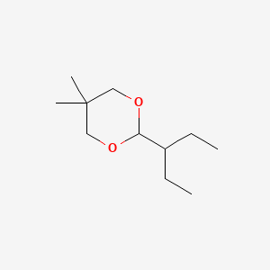molecular formula C11H22O2 B13801124 2-(1-Ethylpropyl)-5,5-dimethyl-1,3-dioxane CAS No. 59682-78-9