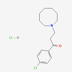 molecular formula C16H23Cl2NO B1380115 3-(Azocan-1-yl)-1-(4-chlorophenyl)propan-1-one hydrochloride CAS No. 1222-94-2