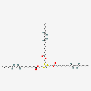 molecular formula C61H108O6S3Sn B13801159 2-[methyl-bis[2-[(9Z,12Z)-octadeca-9,12-dienoyl]oxyethylsulfanyl]stannyl]sulfanylethyl (9Z,12Z)-octadeca-9,12-dienoate CAS No. 68928-40-5