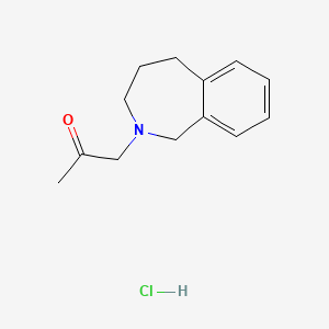 molecular formula C13H18ClNO B1380116 1-(2,3,4,5-tetrahydro-1H-2-benzazepin-2-yl)propan-2-one hydrochloride CAS No. 1461713-38-1