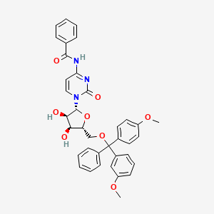 molecular formula C37H35N3O8 B13801201 N-[1-[(2R,3R,4S,5R)-3,4-dihydroxy-5-[[(3-methoxyphenyl)-(4-methoxyphenyl)-phenylmethoxy]methyl]oxolan-2-yl]-2-oxopyrimidin-4-yl]benzamide 