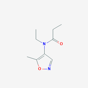 molecular formula C9H14N2O2 B13801245 N-Ethyl-N-(5-methylisoxazol-4-yl)propionamide 
