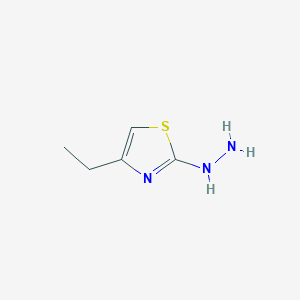 molecular formula C5H9N3S B13801246 4-Ethyl-2-hydrazinylthiazole CAS No. 700804-00-8