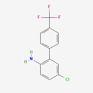 molecular formula C13H9ClF3N B1380125 4-chloro-2-[4-(trifluoromethyl)phenyl]aniline CAS No. 1261593-31-0