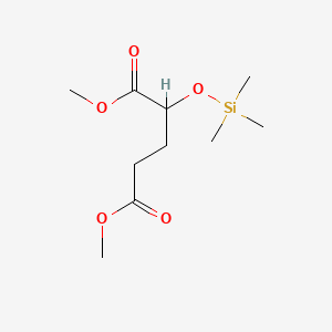 molecular formula C10H20O5Si B13801282 Pentanedioic acid, 2-[(trimethylsilyl)oxy]-, dimethyl ester 