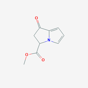 molecular formula C9H9NO3 B13801288 Methyl 1-oxo-2,3-dihydro-1H-pyrrolizine-3-carboxylate 