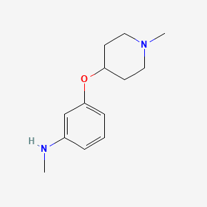 molecular formula C13H20N2O B13801306 N-Methyl-3-[(1-methyl-4-piperidinyl)oxy]aniline CAS No. 790669-05-5