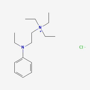 molecular formula C16H29ClN2 B13801316 Triethyl[2-(ethylphenylamino)ethyl]ammonium chloride CAS No. 64346-68-5