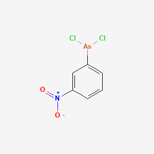 molecular formula C6H4AsCl2NO2 B13801320 ARSINE, DICHLORO(m-NITROPHENYL)- CAS No. 6306-96-3