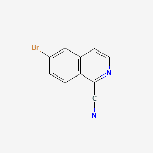 molecular formula C10H5BrN2 B1380134 6-Bromoisoquinoline-1-carbonitrile CAS No. 1082674-24-5