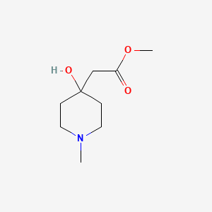 molecular formula C9H17NO3 B1380137 Methyl 2-(4-hydroxy-1-methylpiperidin-4-yl)acetate CAS No. 1415564-49-6