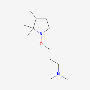 molecular formula C12H26N2O B13801391 N,N-dimethyl-3-(2,2,3-trimethylpyrrolidin-1-yl)oxypropan-1-amine CAS No. 55030-54-1