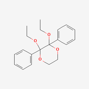 molecular formula C20H24O4 B13801404 2,3-Diethoxy-2,3-diphenyl-1,4-dioxane CAS No. 6963-19-5