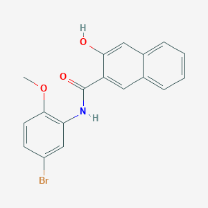 molecular formula C18H14BrNO3 B13801412 N-(5-Bromo-2-methoxyphenyl)-3-hydroxynaphthalene-2-carboxamide CAS No. 6369-12-6
